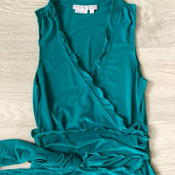 “To the Max” Versatile Sleeveless Wrap Top Teal - Picture 9 of 16